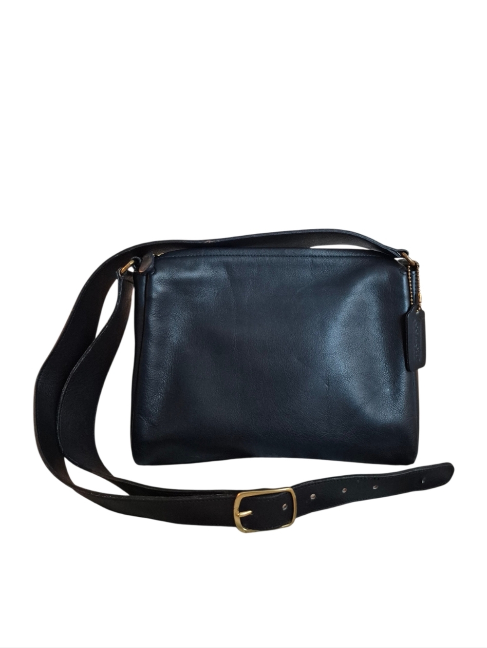 Vintage Coach Navy Blue Thick Leather Bag